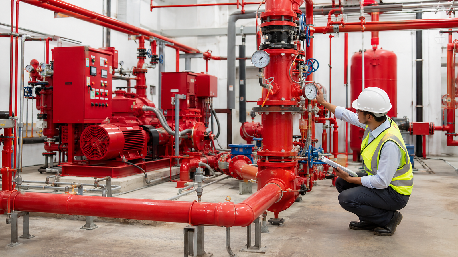Fire fighting hydrant and sprinkler visual